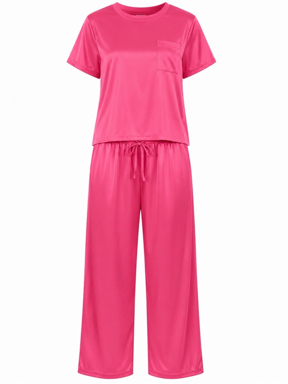 Ekouaer Women’s XL Pink Satin Pajama Set
